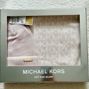 Michael Kors Blush Pink Hat and Scarf Set